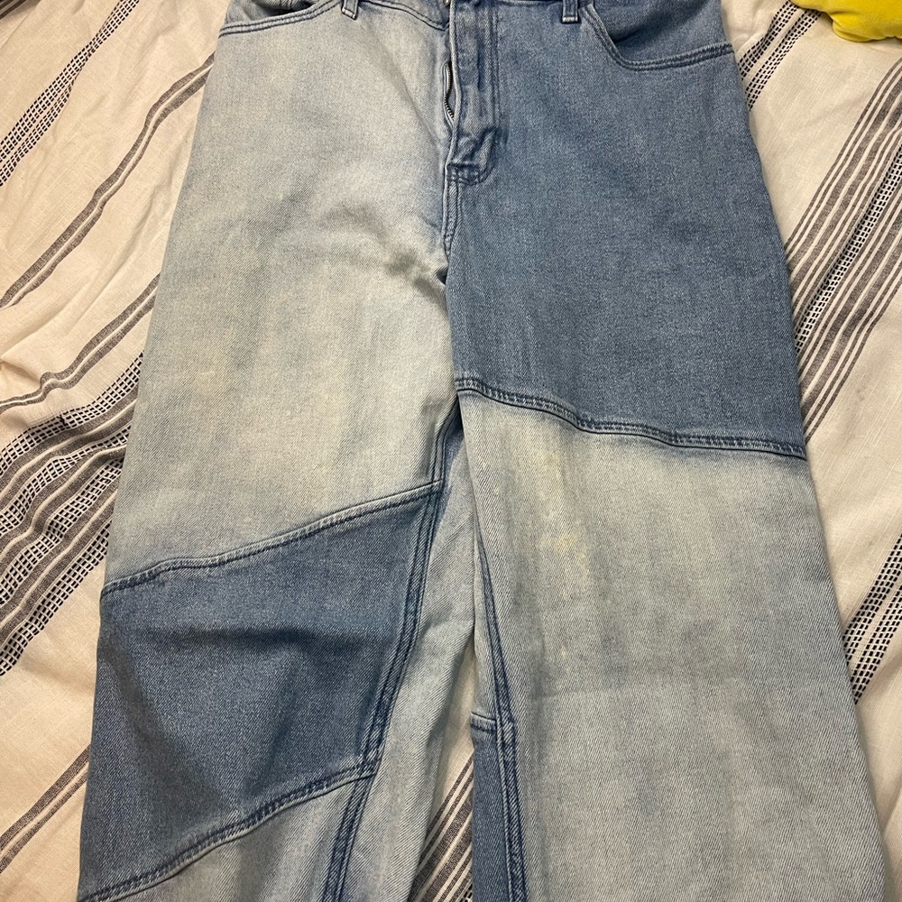 Two-Tone Blue women Jeans